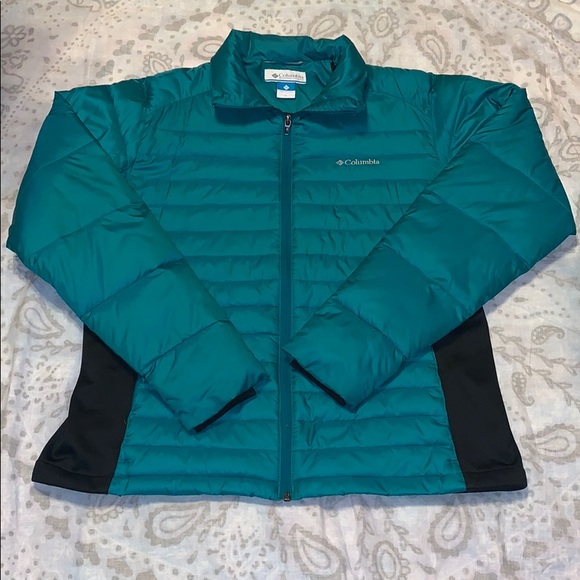 Columbia Jackets & Blazers - COLUMBIA POWDER PILLOW HYBRID TEAL JACKET Sz XL